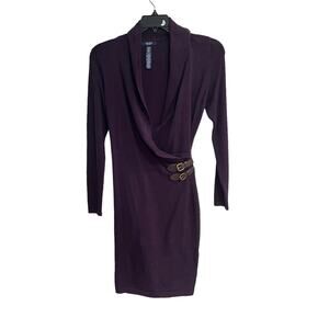 Women’s CHAPS long sleeve cowl neck sweater dress petite medium
